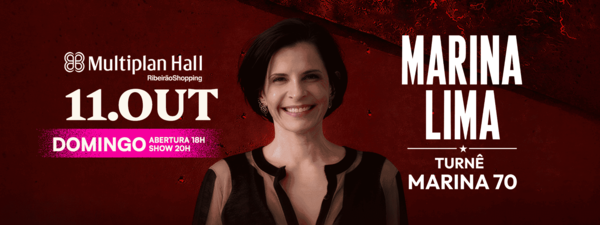 CANCELADO – Marina Lima no Multiplan Hall Ribeirão Shopping